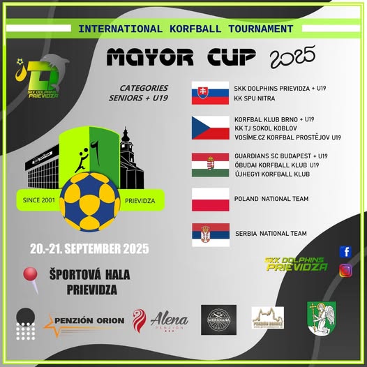 plakat, Prievidza, korfball
