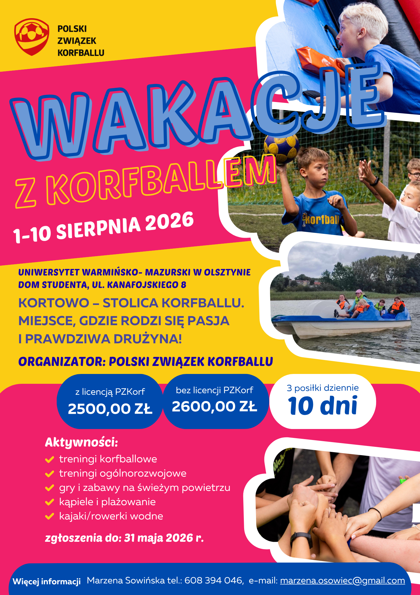 plakat Wakacje z korfballem
